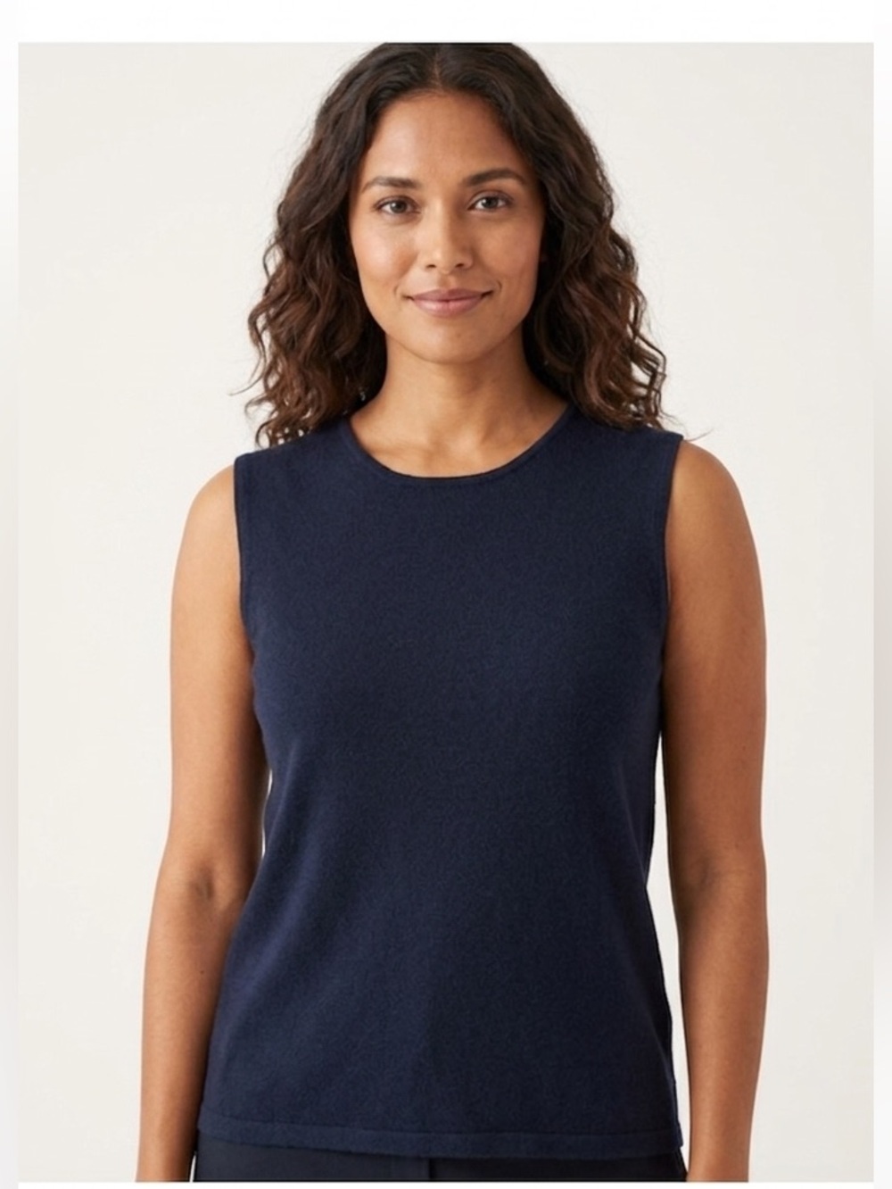 George Navy Sleeveless Knit Tank Top